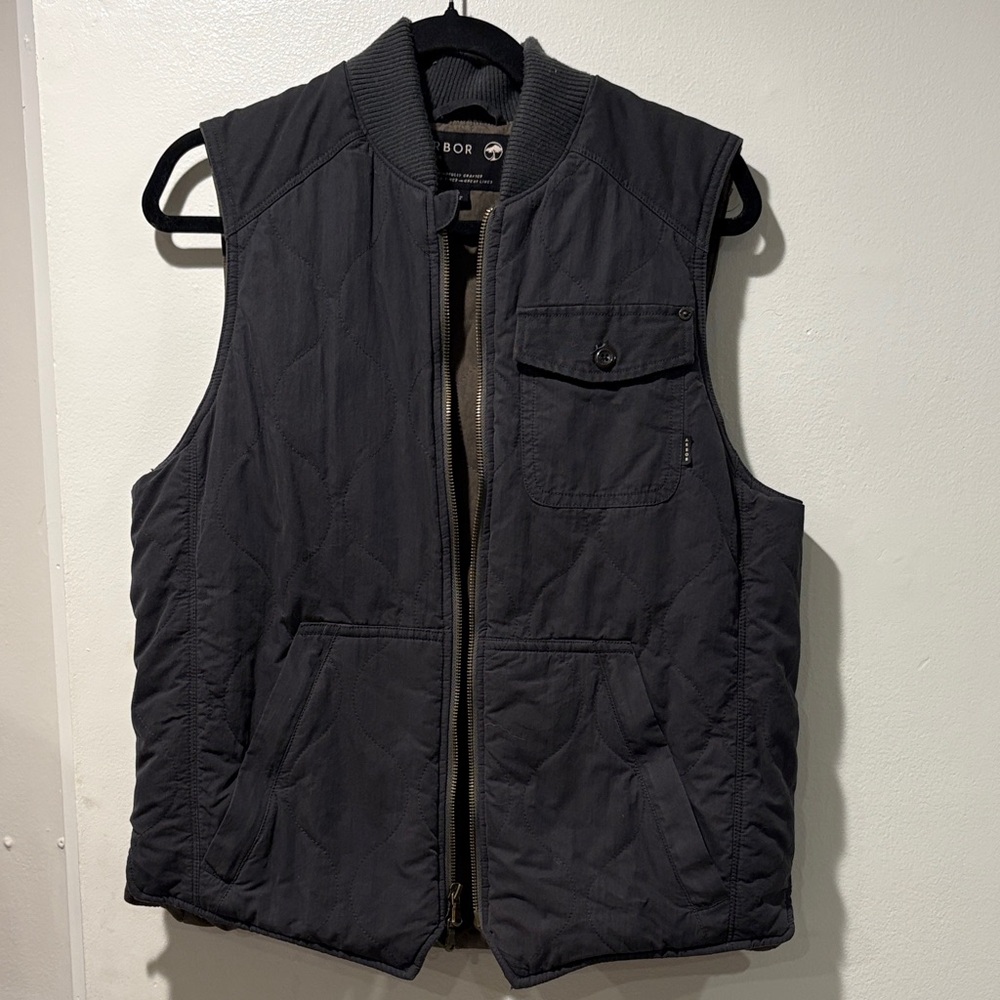 Arbor Charcoal Quilted Vest for Men